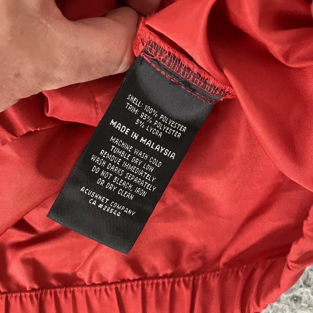 FootJoy Pullover Jacket Mens XL Red Short Sleeve Golf Windbreaker Generals Ridge